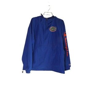 Champion NCAA Mens Half Zip Packable Hooded Wind Jacket Florida Gators Large L